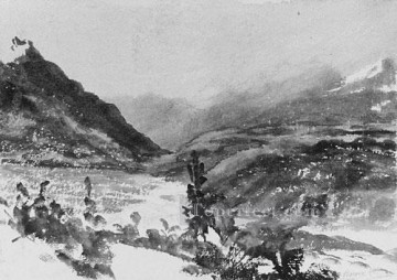 ジョン・フレデリック・ケンセット Painting - 山の風景 ロンバルディア ルミニズム ジョン・フレデリック・ケンセット